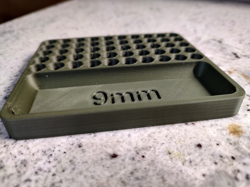 9 mm loading/reloading tray. New 3D printed in army green.