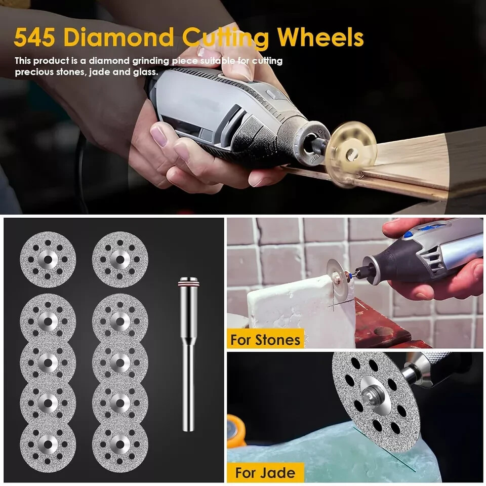 Cutting Wheel Set Compatible with Plastic 44pcs for Rotary Tool, HSS... HISTORY