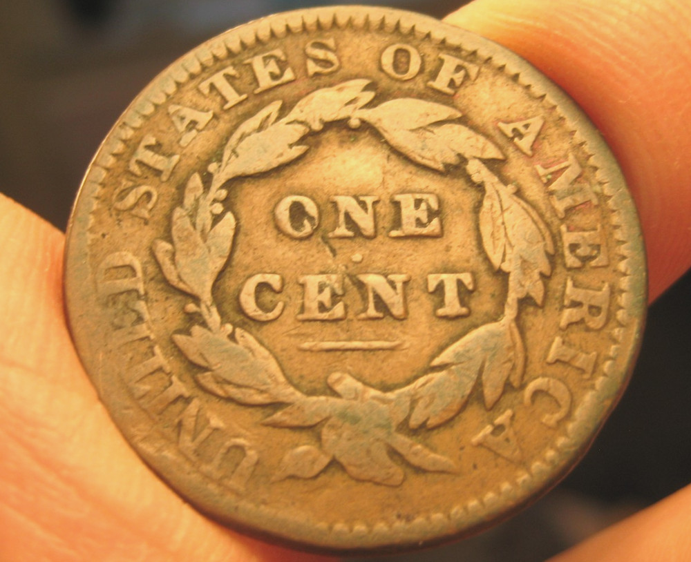 1834 LARGE CENT ~ Small 8 Large Stars Medium Letters ~ VG+