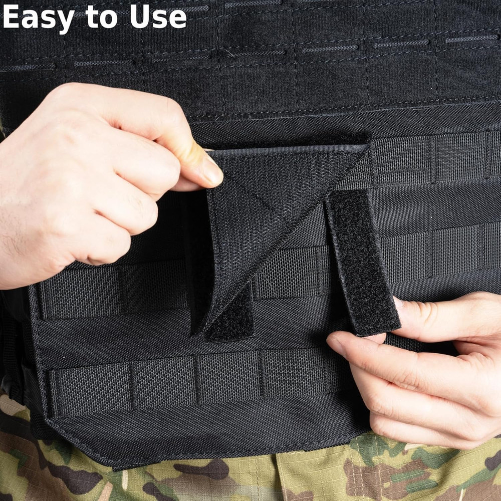 Molle Patch Panel, Tactical Molle Hook and Loop Panel for Molle Accessories, 4"
