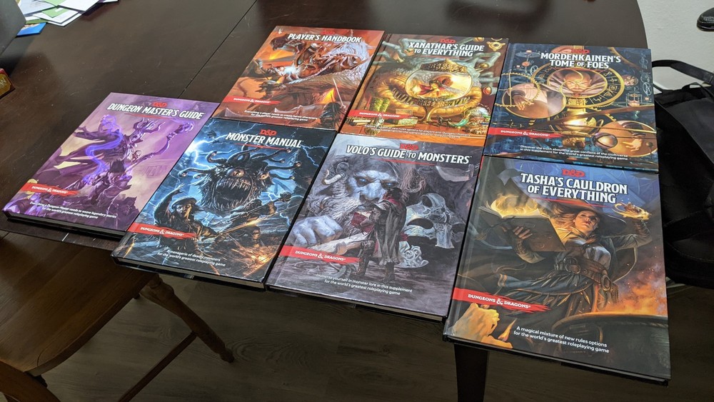 5th Edition D&D Books for both Players and Dungeon Masters