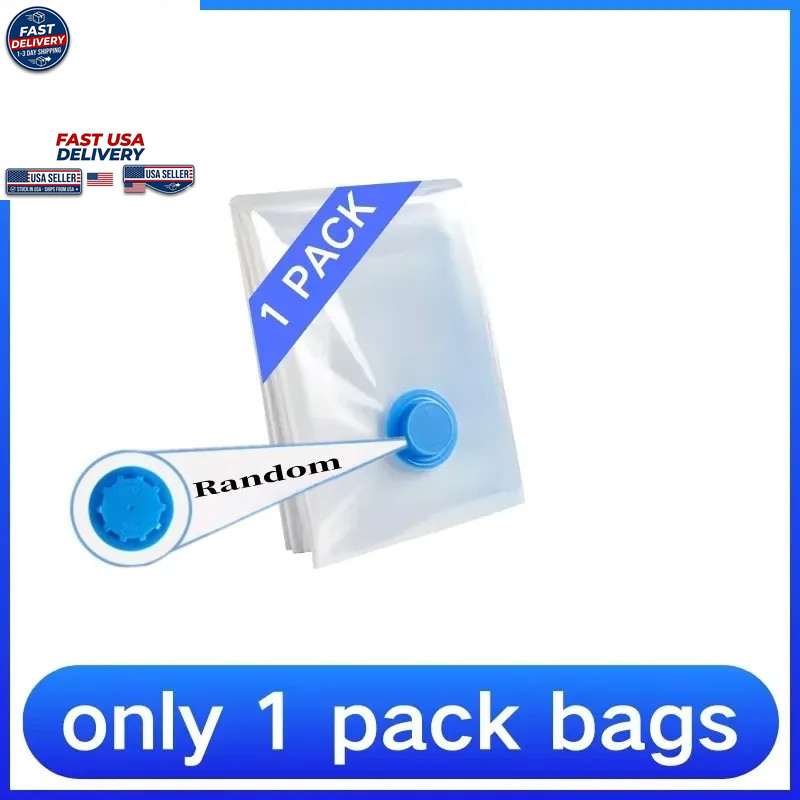 4Pc Thickened Vacuum Compression Transparent Quilt Clothes Storage Bag 30x50