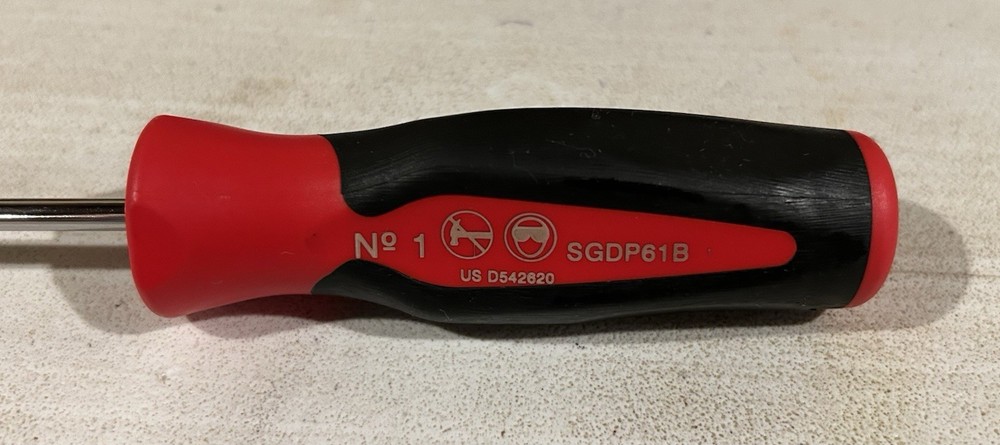 NEW Snap-on Tools #1 Philips SGDP61B RED Screwdriver