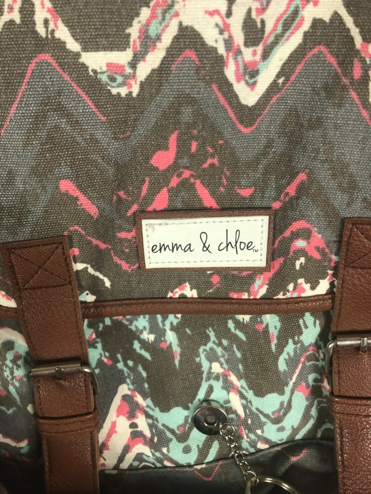 Emma & Chole Backpack gray/pink/blue/white