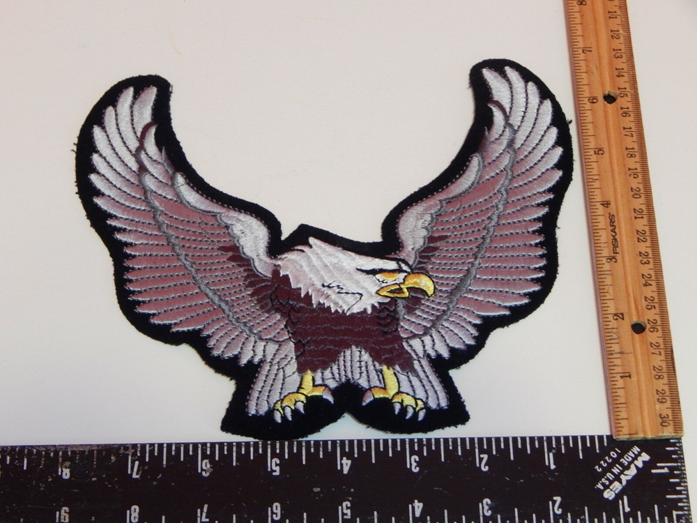 American Eagle Iron On Embroidered Patch 8" x 7"
