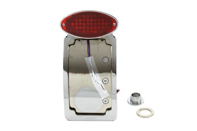 Chrome Tail Lamp Assembly With Oval Lamp for Harley-Davidson