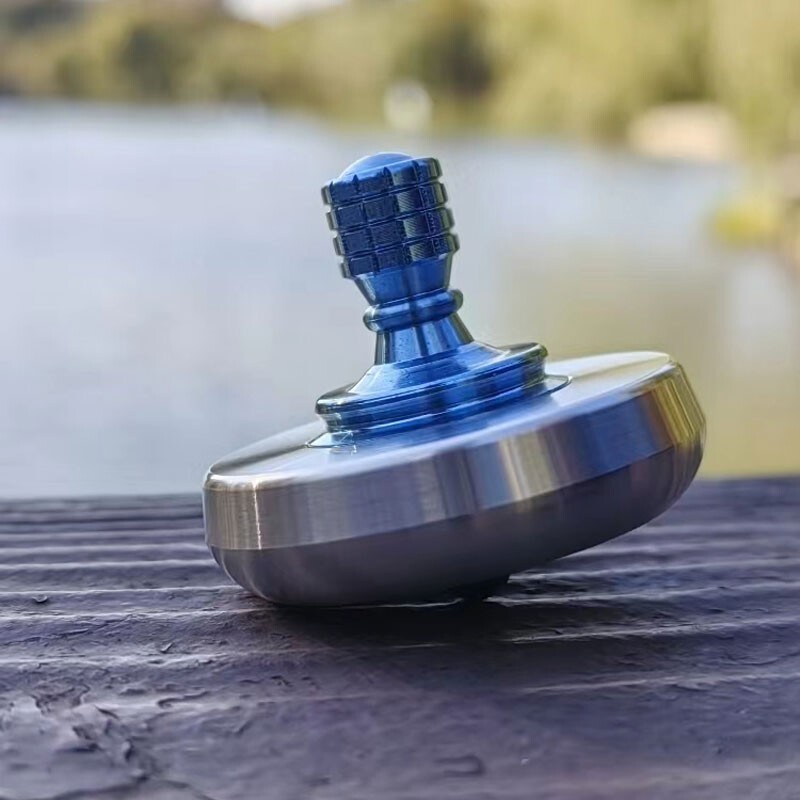 1 PC Spinning Top Finger Spinner Titanium Steel Ceramic Bead Fidget EDC Toy
