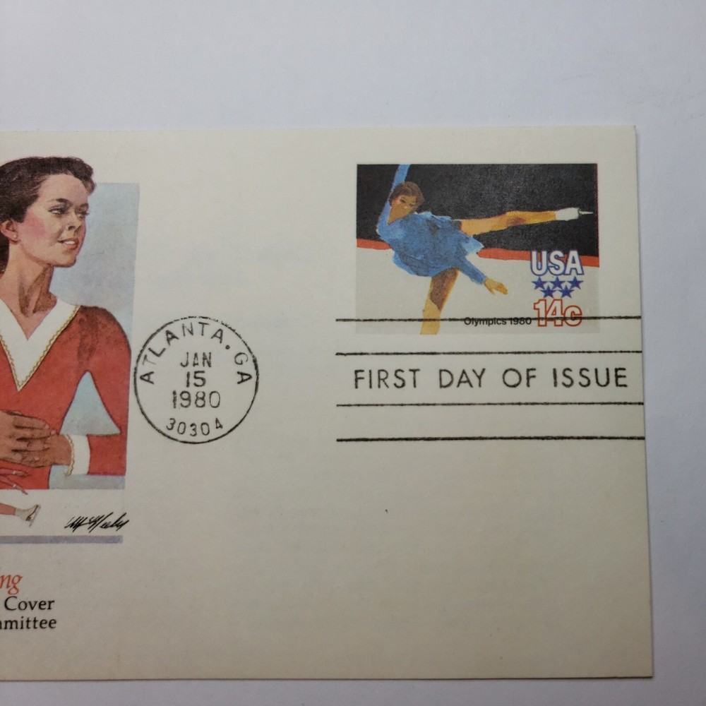 First Day Covers 1980 Figure Skating Olympics