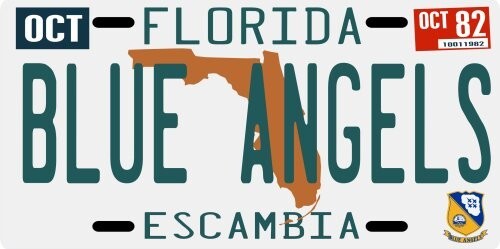 The Blue Angels Navy Flight Team 1982 FL License plate