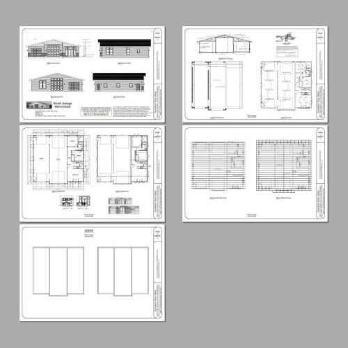 50x48 1-RV Garage 2 Br 1 Ba - PDF FloorPlan - 2,336 sqft - Model 6D