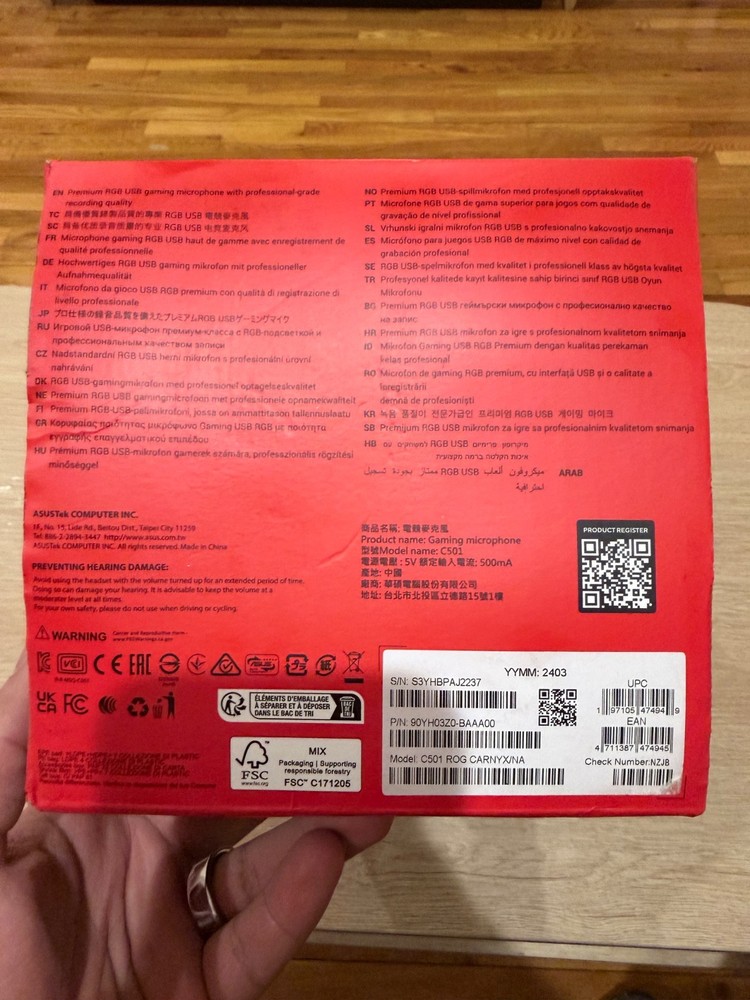 ASUS ROG Carnyx Black USB Gaming Microphone