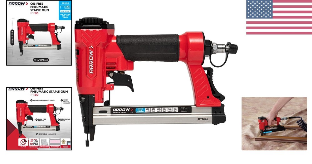 Professional Arrow PT50 Pneumatic Staple Gun - Quick, Safety-Driven Stapling