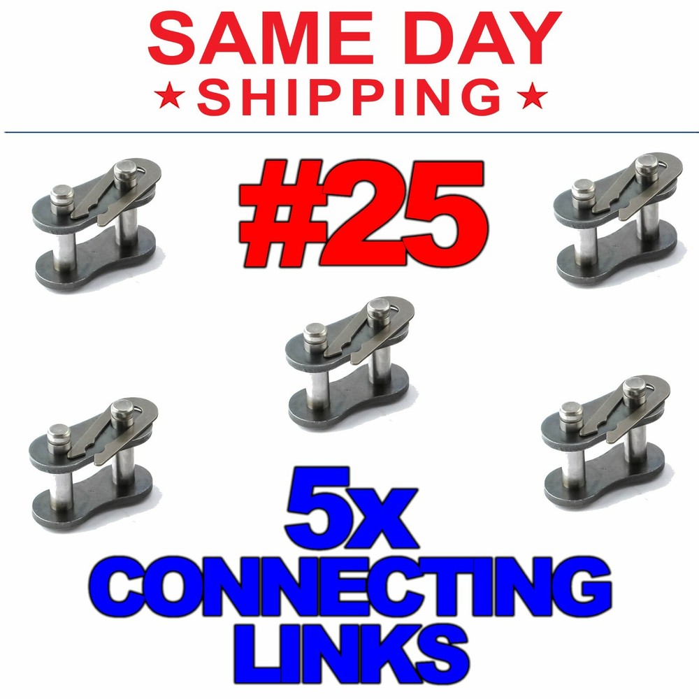 (5) #25 Roller Chain Connecting Links