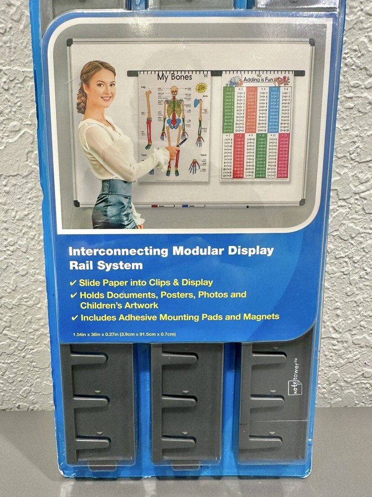 NoteTower 36” Display Rail interconnecting Modular Display Rail System.