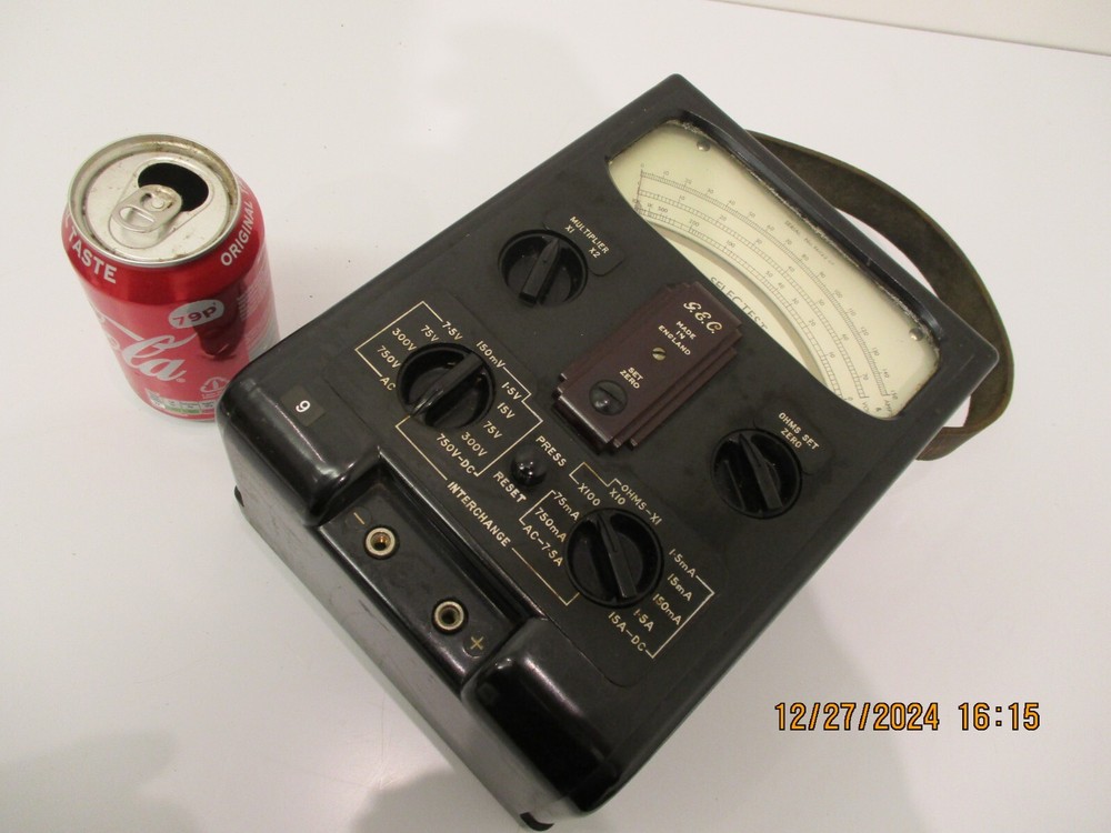 "SELECTEST" EARLY MULTI-METER by G.E.C. made in ENGLAND, BAKELITE - SUPERB