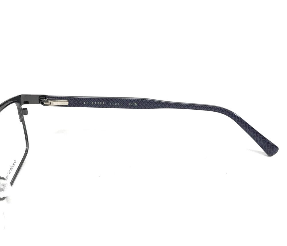Ted Baker Eyeglasses Frames TM521 BLK Black Rectangle Full Rim 55-20-145