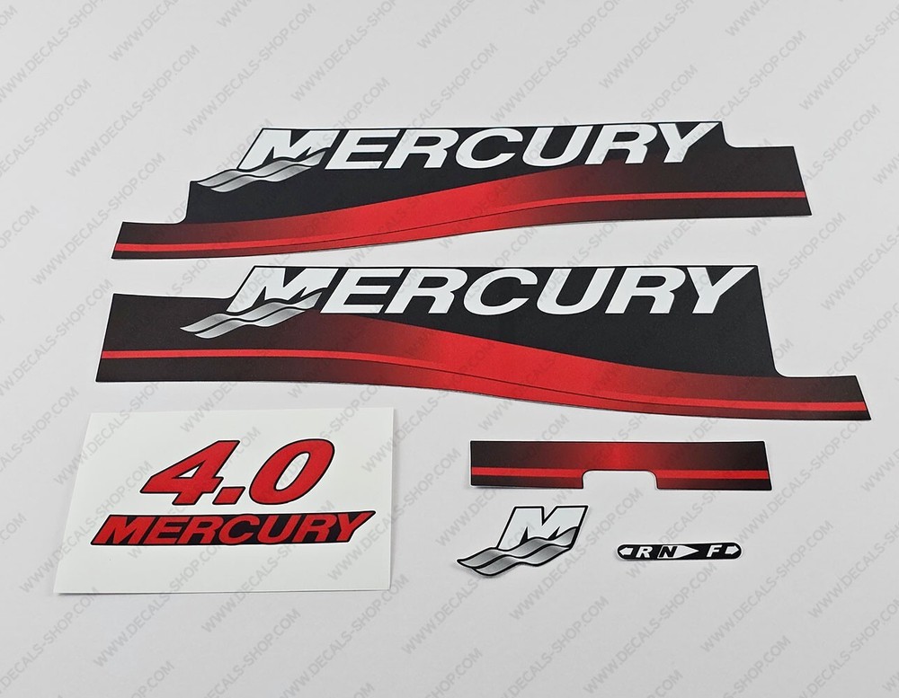Mercury 4 hp Two Stroke 2000-2005 outboard engine decals sticker reproduction