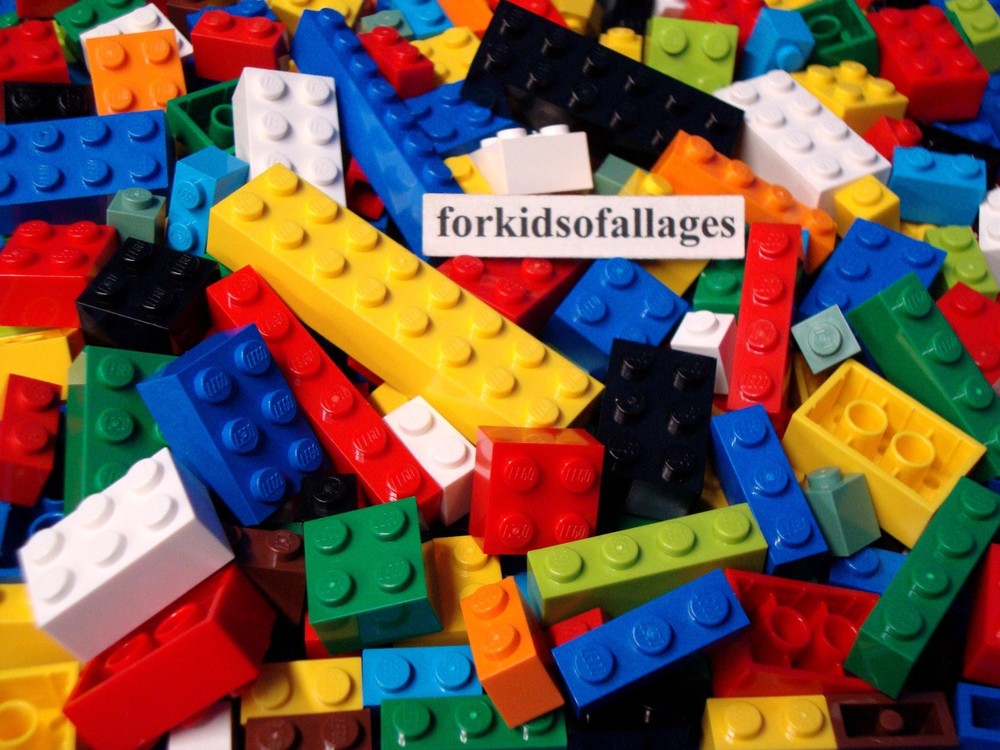 All Lego Bricks Lot 100 Bulk Pieces ONLY BRICKS BLOCKS 1x2 2x2 2x4 2x3...Stud Sz