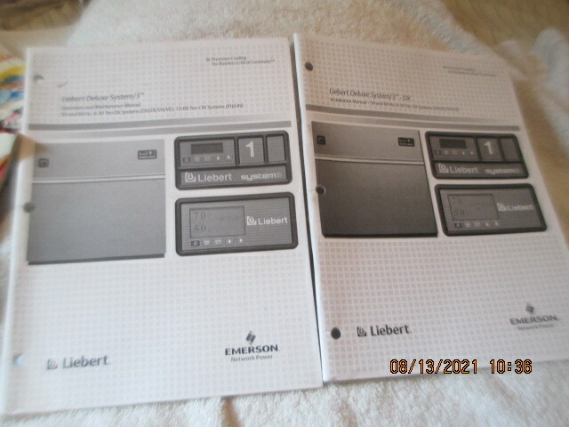 Liebert Deluxe System/3 DX Installation Operation Maintenance Service Manuals