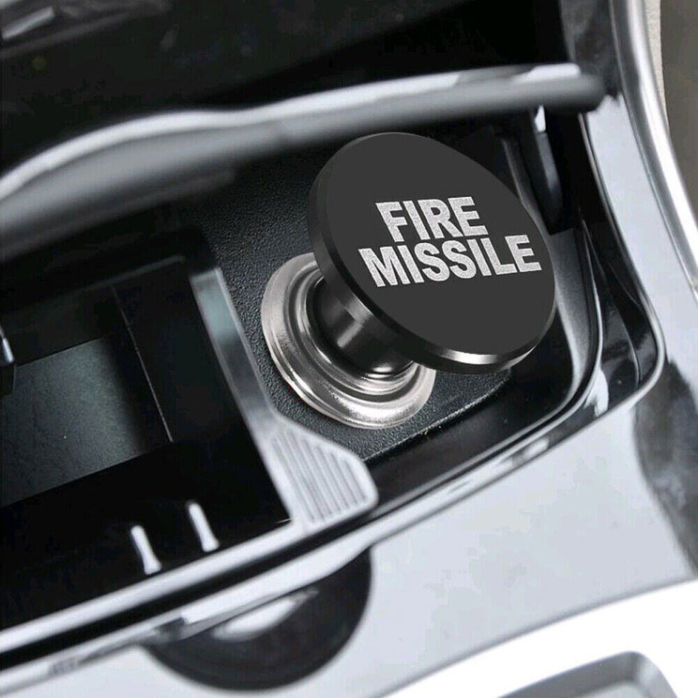 FIRE MISSILE EJECT Car Cigarette Lighter Replace Dustproof Plug Cover Aluminum