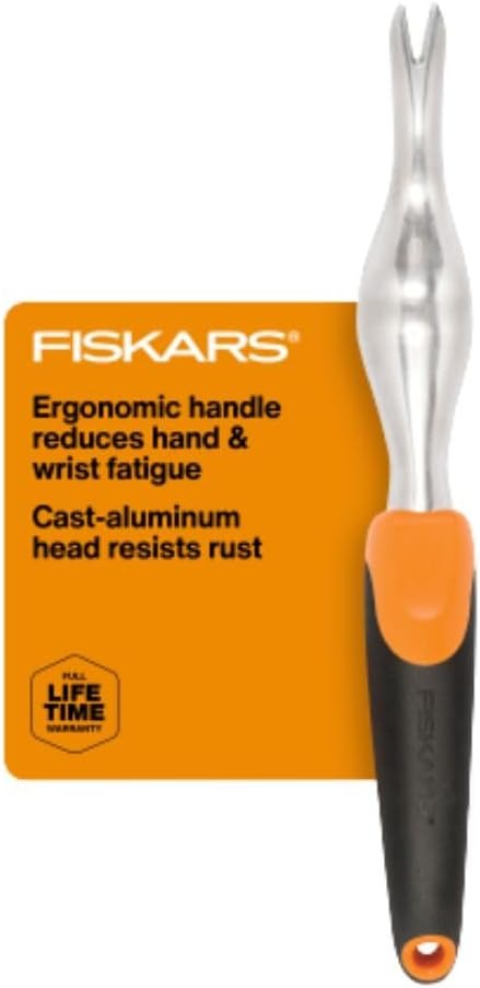 Fiskars Ergo Weeder - Heavy Duty Hand Weeder Tool Ergonomic Handle