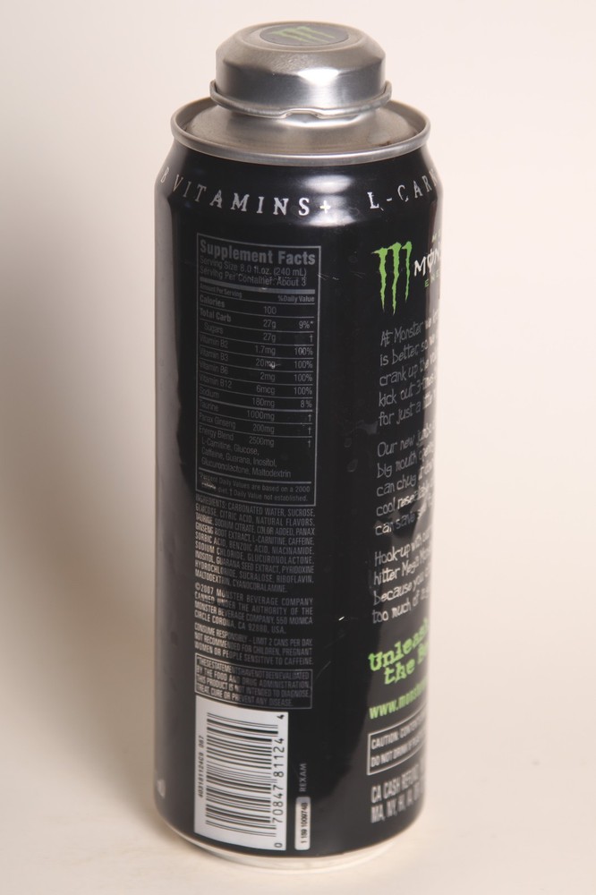 Mega Monster Energy 24oz Can Empty 2010