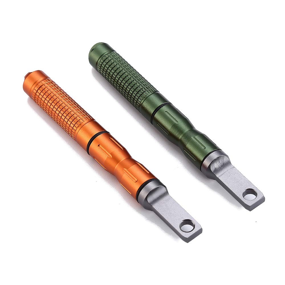 DOSMAMZ 2PCS Compact Fire Starter with Scraper Striker, Replaceable Orange