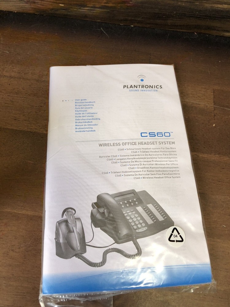 Plantronics CS60 Wireless Office Headset & Base Station