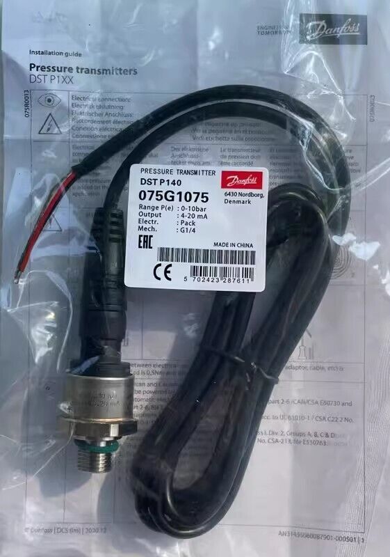 1 Pc. New Pressure Transmitter Sensor DSTP140 075G1075 0-10 bar