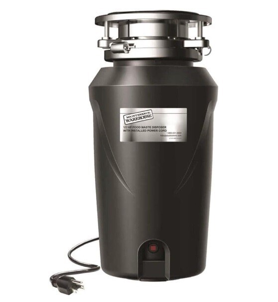 Maintenance Warehouse Garbage Disposal 1/3 HP W/Installed Power Cord (US-MW3-44)