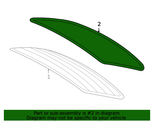 Genuine GM Rear Window Molding 96648485