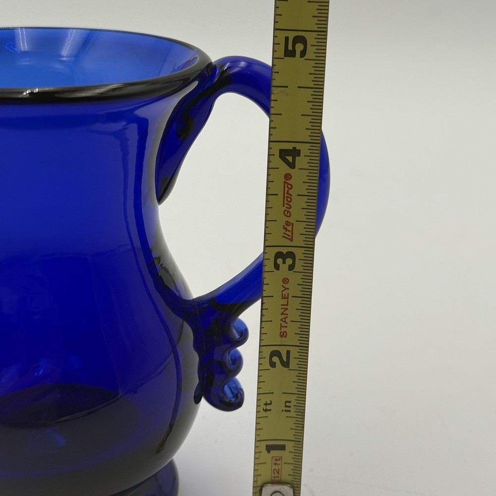 Siegel Type Cobalt Blue Glass Cream Pitcher