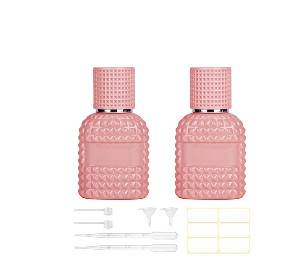 2 Pack 30ml Perfume Spray Bottles Empty, Refillable Glass Fine Mist Atomizer,...
