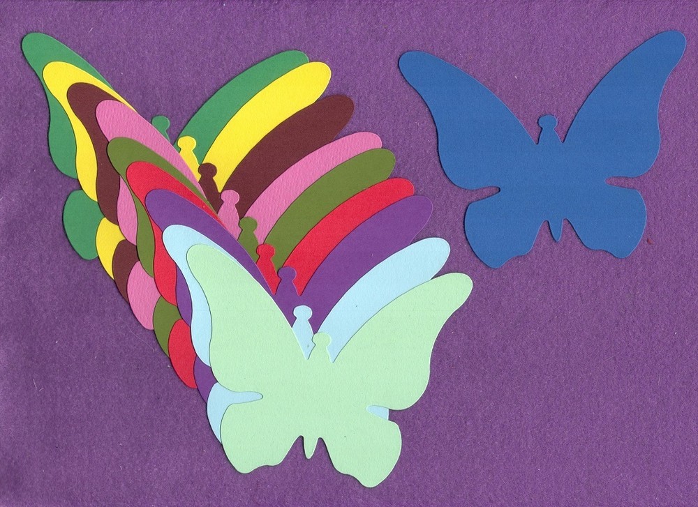BUTTERFLY 4 die cuts scrapbook cards