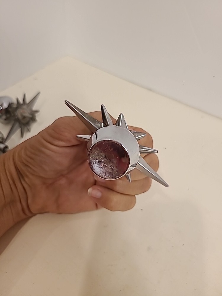Vintage ATOMIC STARBURST MID CENTURY DRAWER PULL WITH SCREW