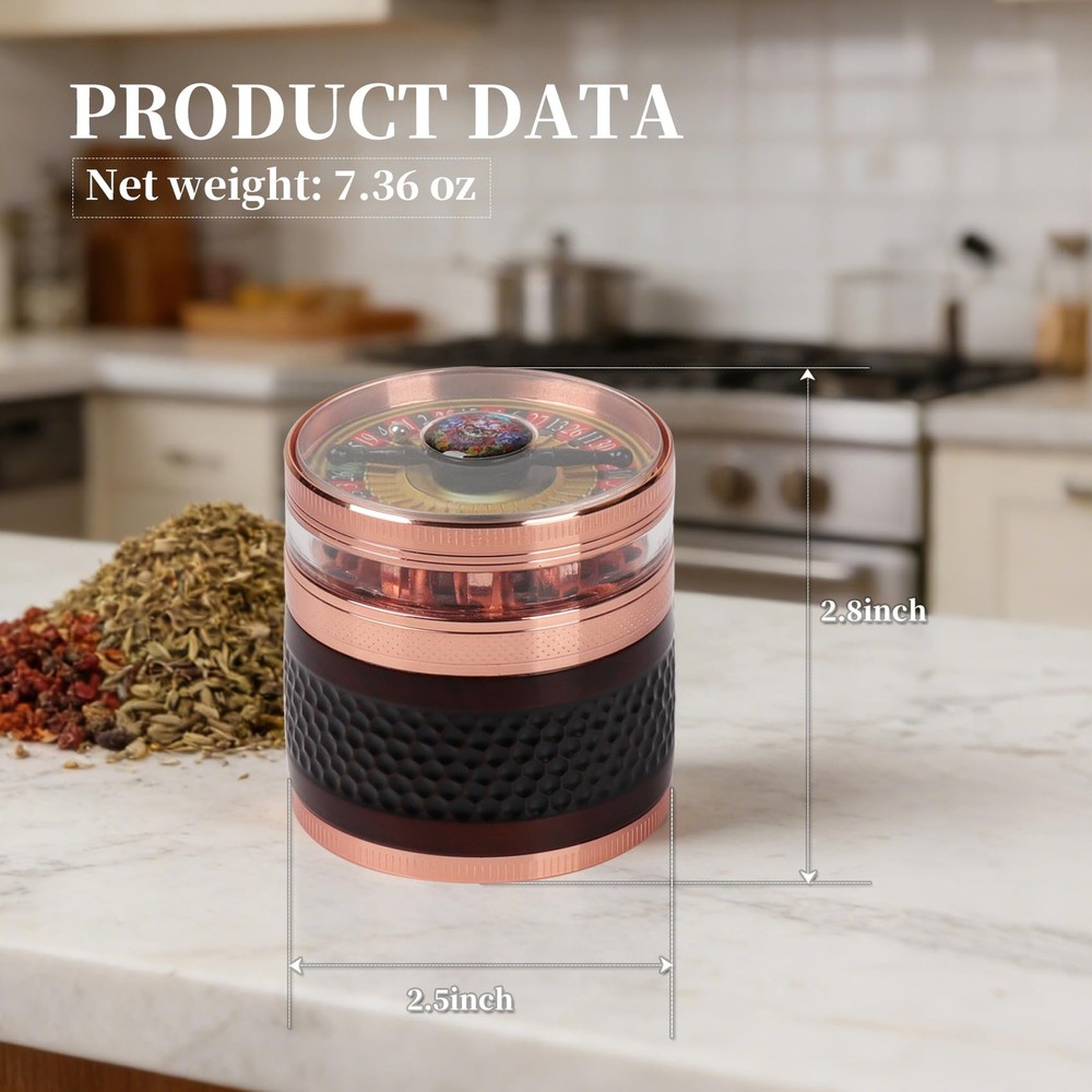 2.5" Manual Spice Grinder-Kitchen Tools-Multi Use Mills Whimsical Grinders(Ro...