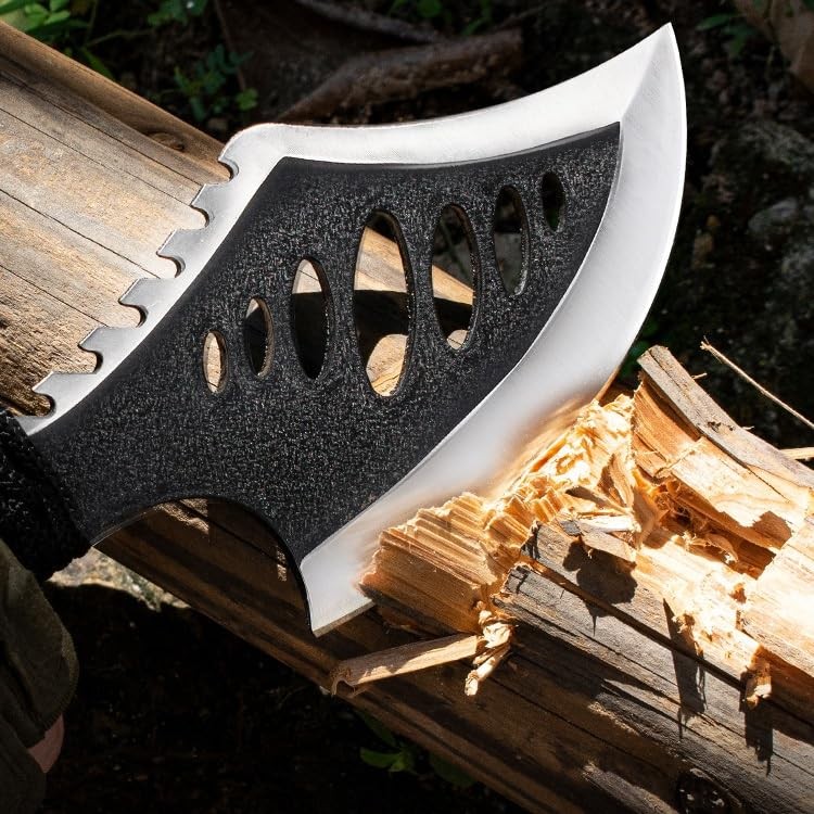 Camping Hatchet Axe with Tomahawk with blade + Hatchet + Fixed Blade Knife