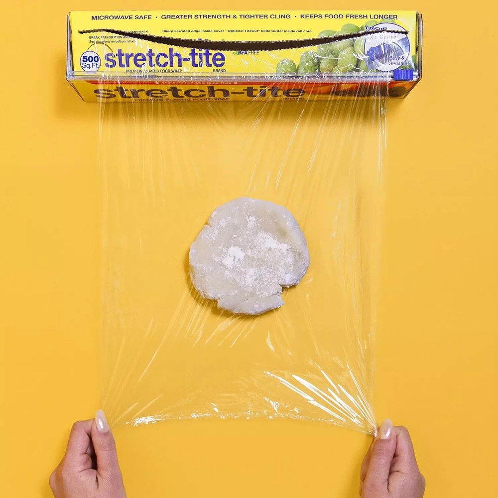 Stretch-tite premium plastic food wrap 500 sq ft 2 pack