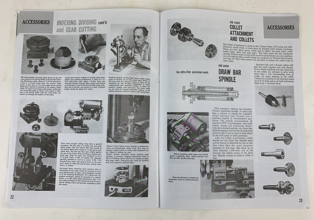 UNIMAT MINIATURE MACHINING TECHNIQUES, new copy book