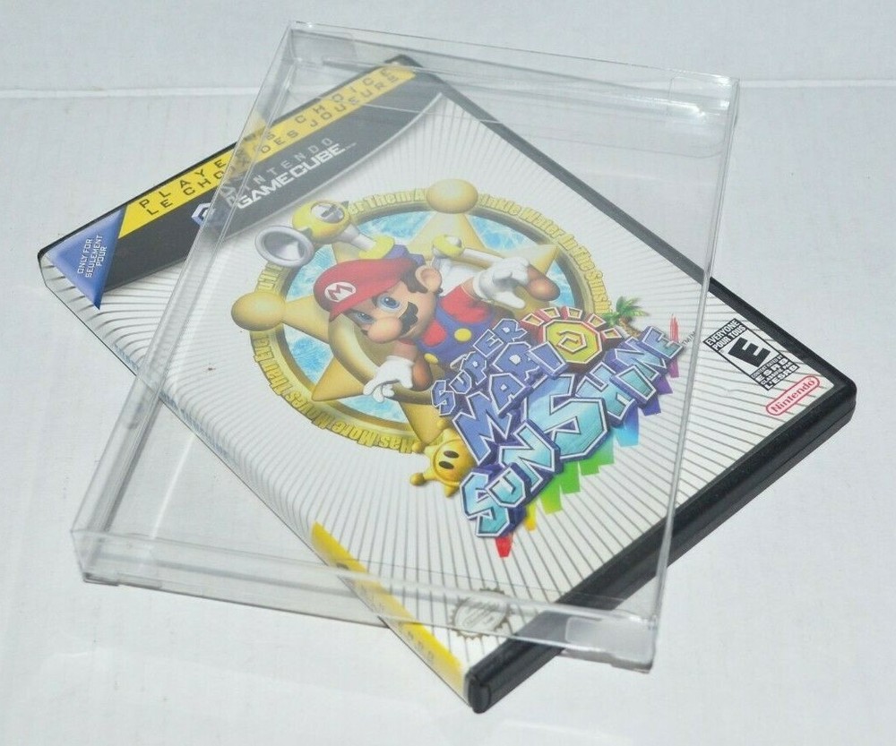 10 Clear Plastic Game Protective Cases Sleeves Display Box For Nintendo GameCube