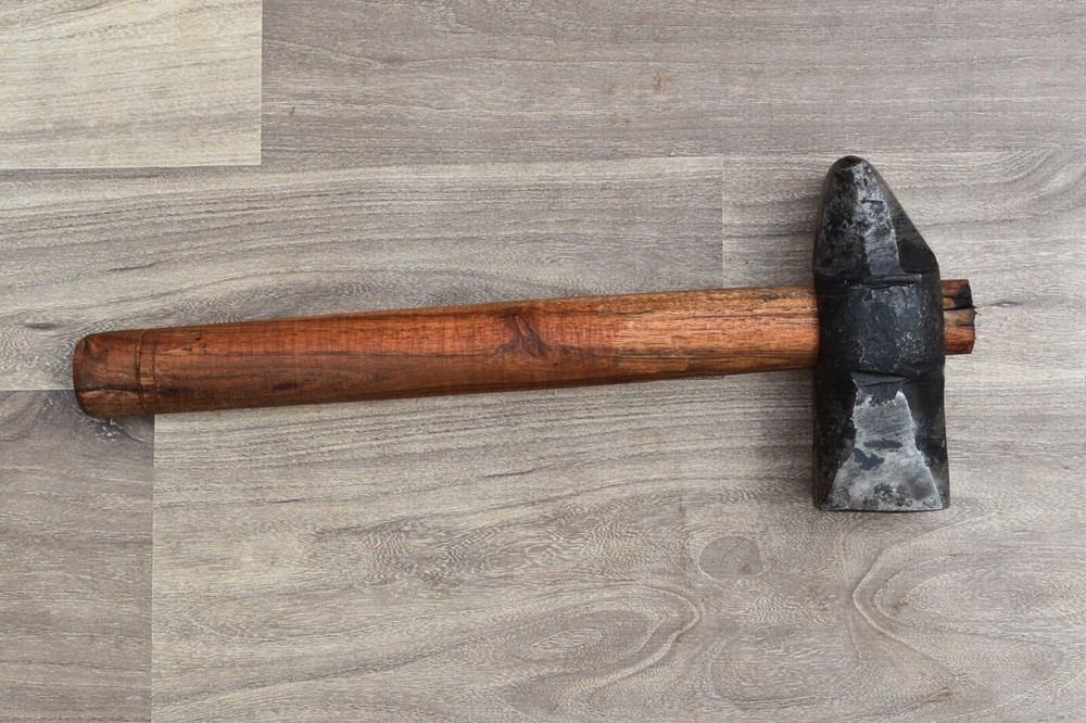 Blacksmith Hammer Iron Handforged Wood Working Square Head Hammer Tool Workshop