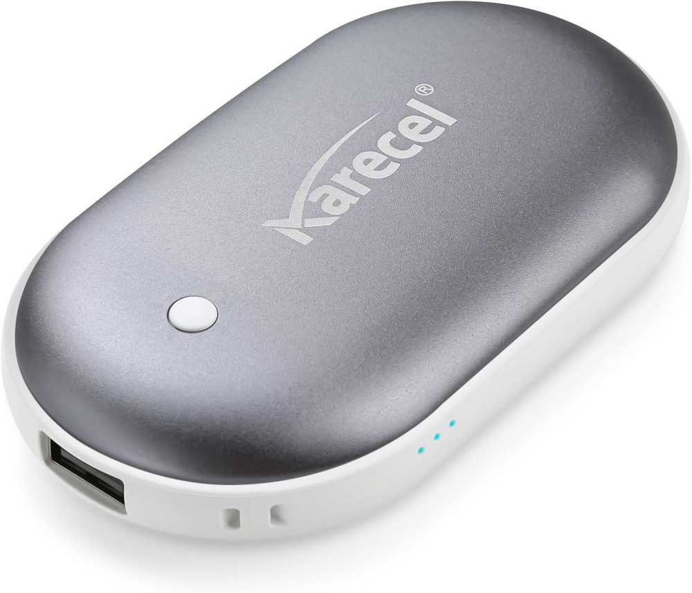 Karecel Rechargeable Hand Warmer, 5200mAh Double-Sided Instant Heating