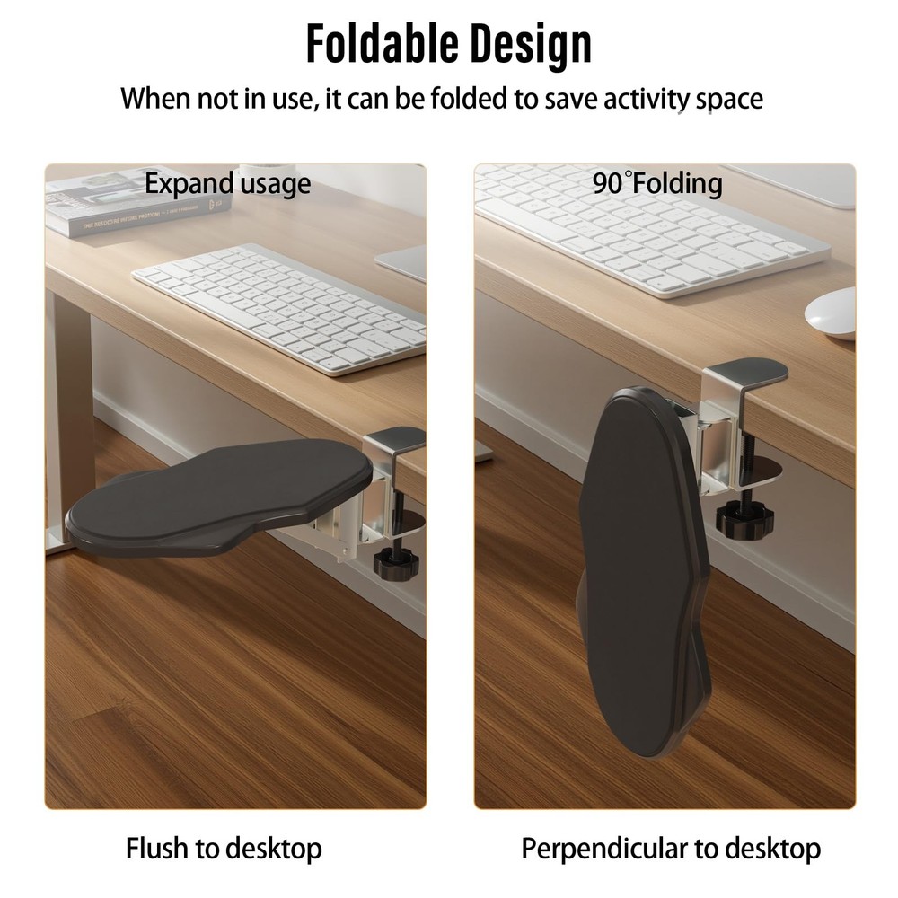 Ergonomic Arm Elbow Rest Desk Foldable Rotatable Support Computer Office Home