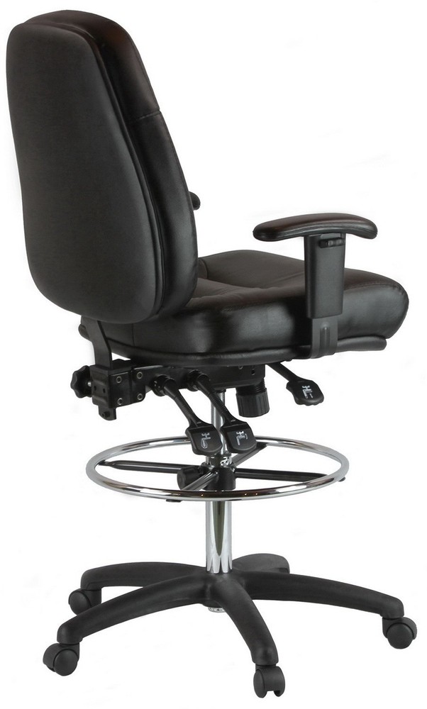 Harwick Multi-Function Leather Drafting Chair [100KL]