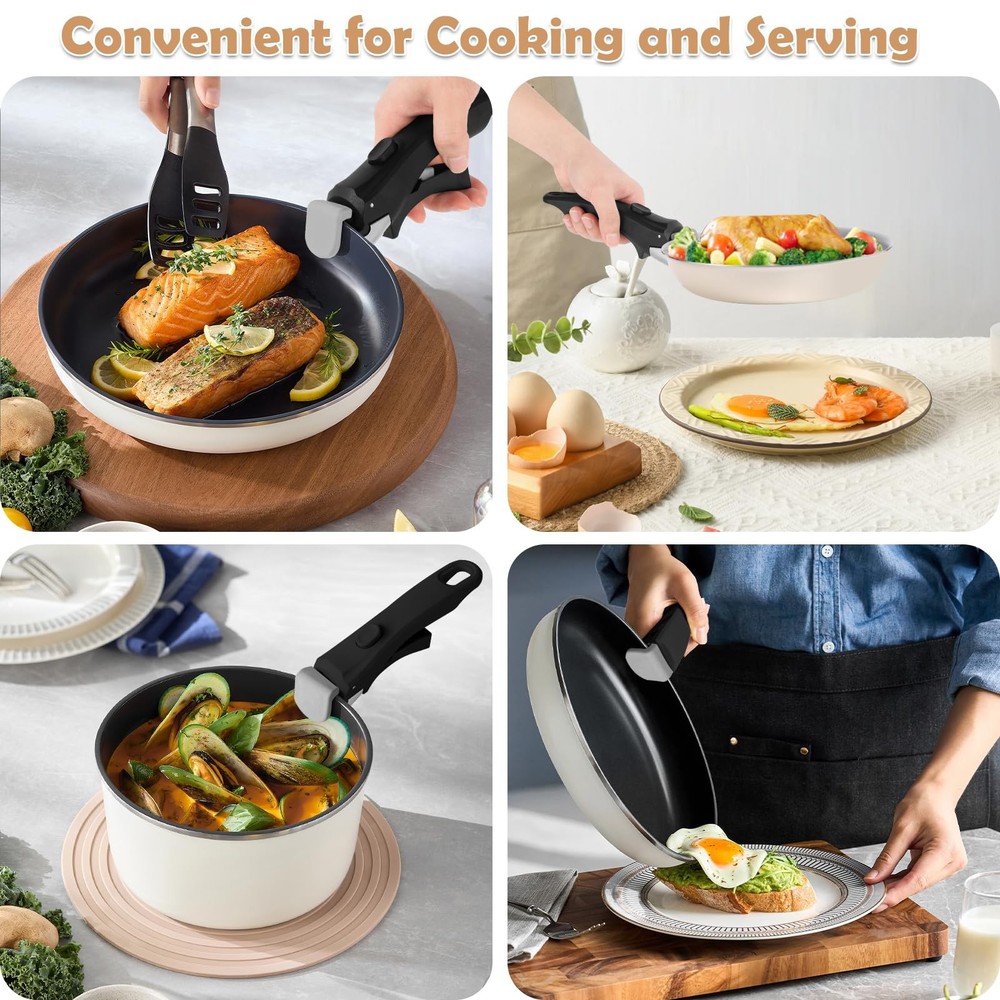 Removable Handle for Pots and Pans Black - Universal Detachable Pan Handle - ...