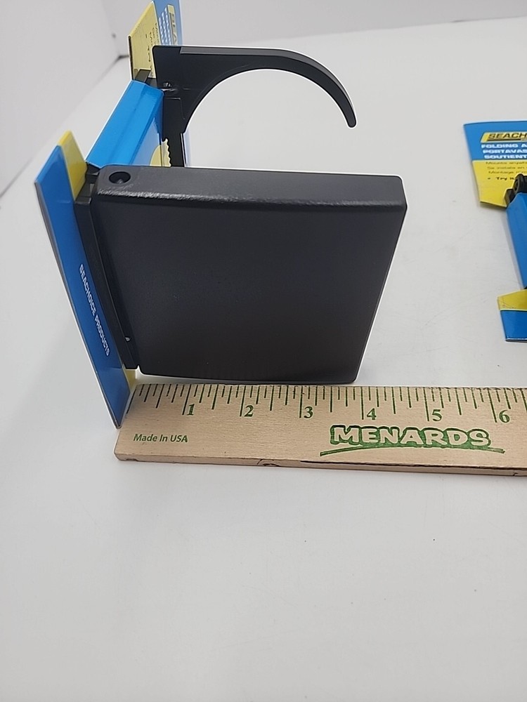 Black Plastic Folding Drink Holder with Adjustable Arms for Boats