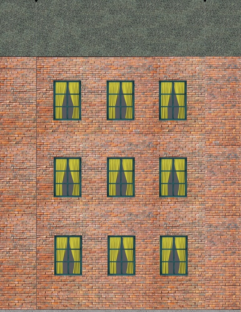 10 Strorefront Rear Side Flat Buildings for Backgrounds for O Scale Train Layout