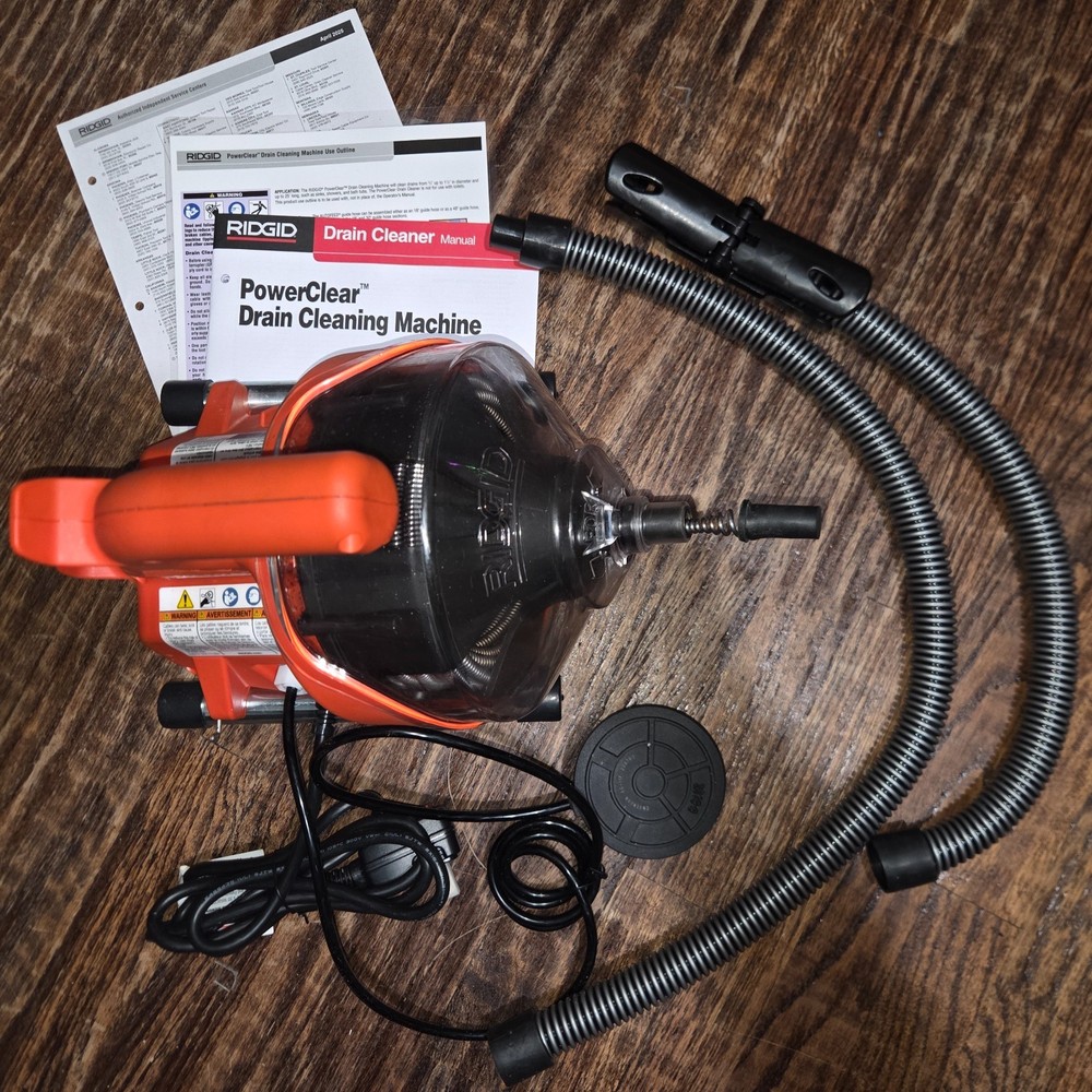 RIDGID PowerClear Drain Cleaning Machine - Red/Black