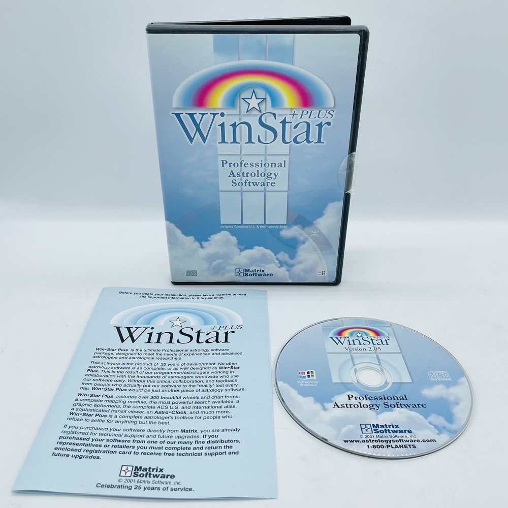Win Star + Plus - Professional Astrology Software (Windows PC, 2001, Matrix)