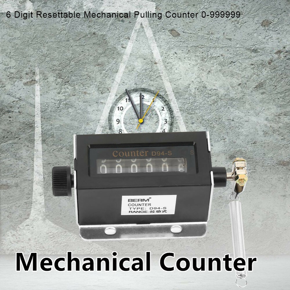 D94-S 6 Digit Resettable Mechanical High Quality Pulling Type Counter 0-
